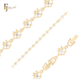 Strawberry hearty white Czs 14K Gold Bracelets