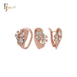 Gret luxurious cluster CZs colorful Rose Gold Jewelry Set with Rings