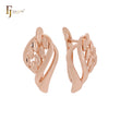 Marquise leaves and nuts Rose Gold Clip-On Earrings