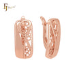 Rounded filigree Rose Gold Clip-On Earrings