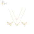 Interlocking triangular 14K Gold Necklace