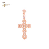 Cluster white CZs Latin Christian Cross Pendant