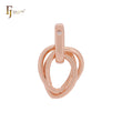 Thousand interlocking circles white CZ Rose Gold Pendant