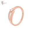 Geometric twisted ribbon Rose Gold Fashion Rings