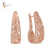 Rounded Filigree wires Rose Gold Clip-On Earrings