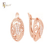 Marquise of Marquise with white CZs Rose Gold Clip-On Earrings