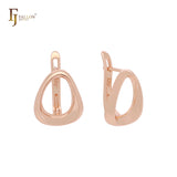 Geometric streamline Rose Gold Clip-On Earrings