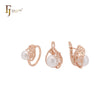 Enclosed mesh pearl Rose Gold Jewerly Set with Rings