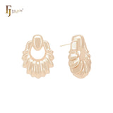 Chucky lock designed 14K Gold, Rose Gold, White Gold Stud Earrings