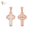 Orthodox Rose Gold two tone crucifix Cross pendant