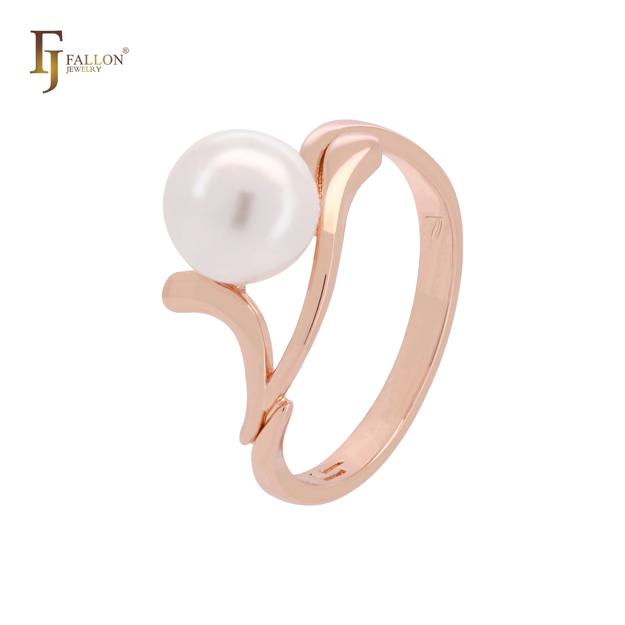 Elegant pearl Rose Gold Fashion Rings