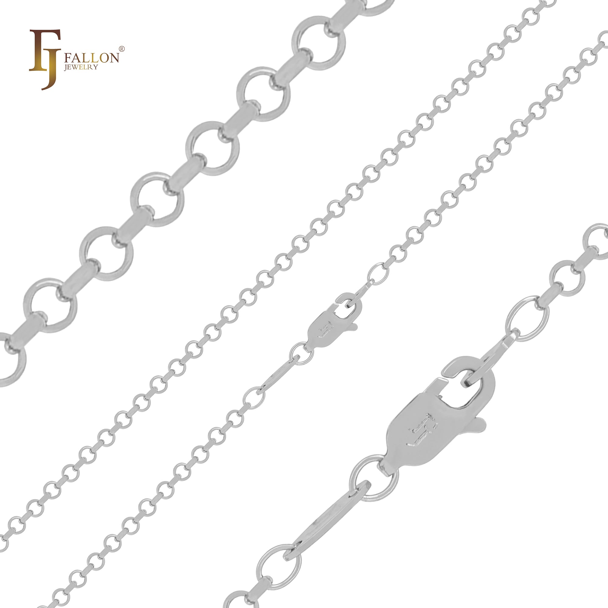 Ultra thin rolo ring link classic 14K Gold, Rose Gold, White Gold rolo chain