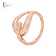 Great Teardrop white CZs Geometric Rose Gold Fashion Rings