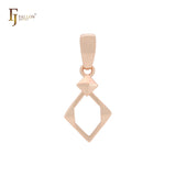 Rhombus in Rhombus 14K Gold, Rose Gold, White Gold Pendant