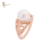 Fruitful filigree Pearl Rose Gold Fashion Rings