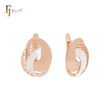 Alternative mesh filigree Rose Gold two tone Clip-On Earrings