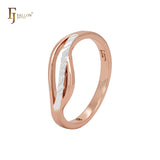 Twisted bonds Rose Gold two tone Fashion Rings