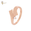 Double touching Ribbons Rose Gold Fashion Rings