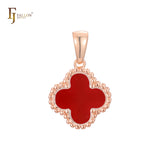 Lucky colorful Clover Rose Gold, 14K Gold, white Gold pendant