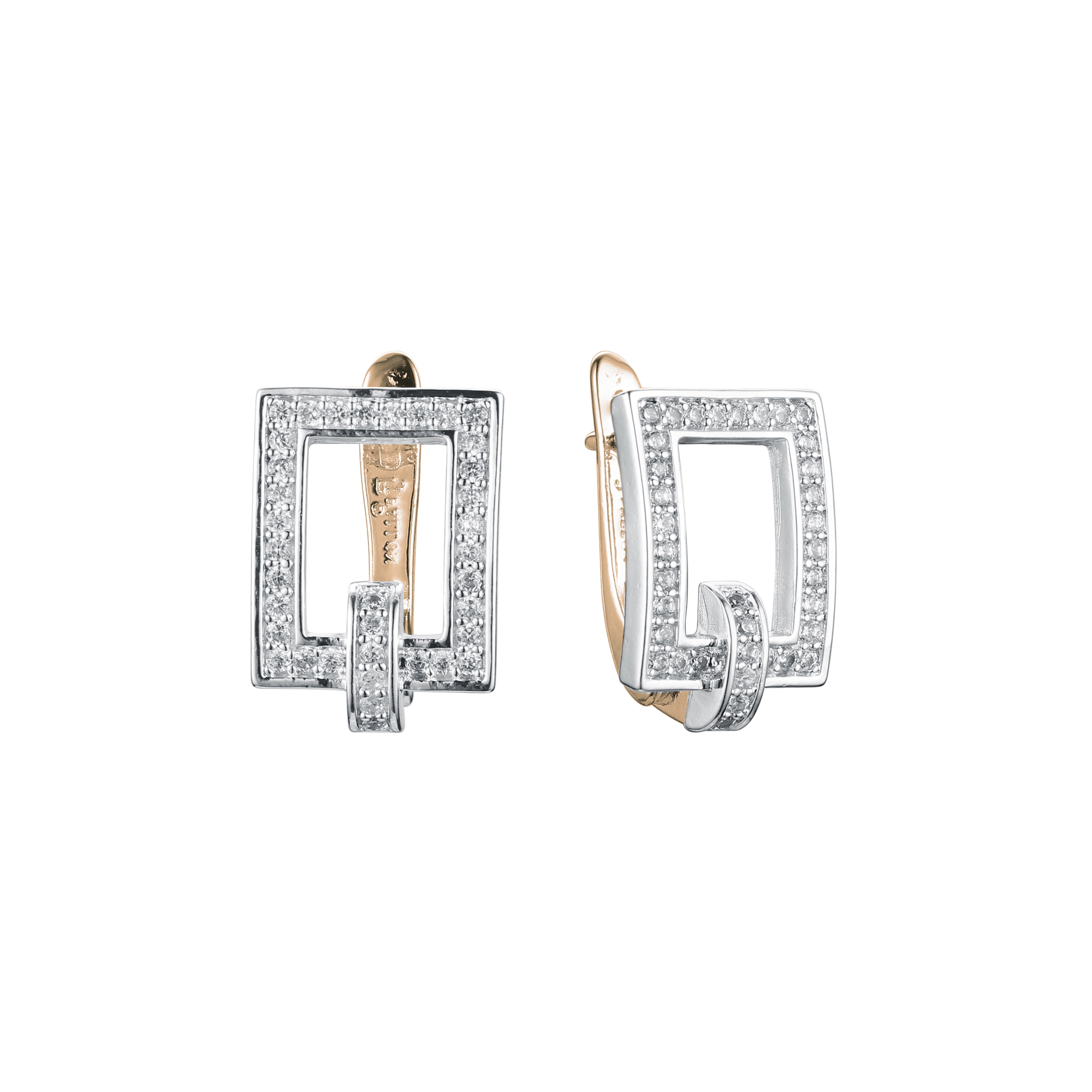 Earrings in 14K Gold, White Gold, Rose Gold, two tone plating colors