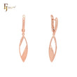 Marquise oval Rose Gold drop Clip-On Earrings