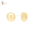 Glossy Half bead sphere shaped 14K Gold, Rose Gold, White Gold Stud Earrings