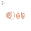 Marquise of Marquise with white CZs Rose Gold Jewelry Set with Rings