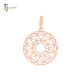 Minimalism Flower Kaleidoscope Rose Gold Pendant