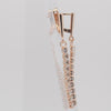 Long Cluster CZs long drop 14K Gold, Rose Gold earrings