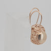 Lantern beads Rose Gold wire hook earrings