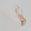 Rose Gold lantern wire hook earrings with beads