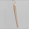 Long bar wire hook Rose Gold earrings