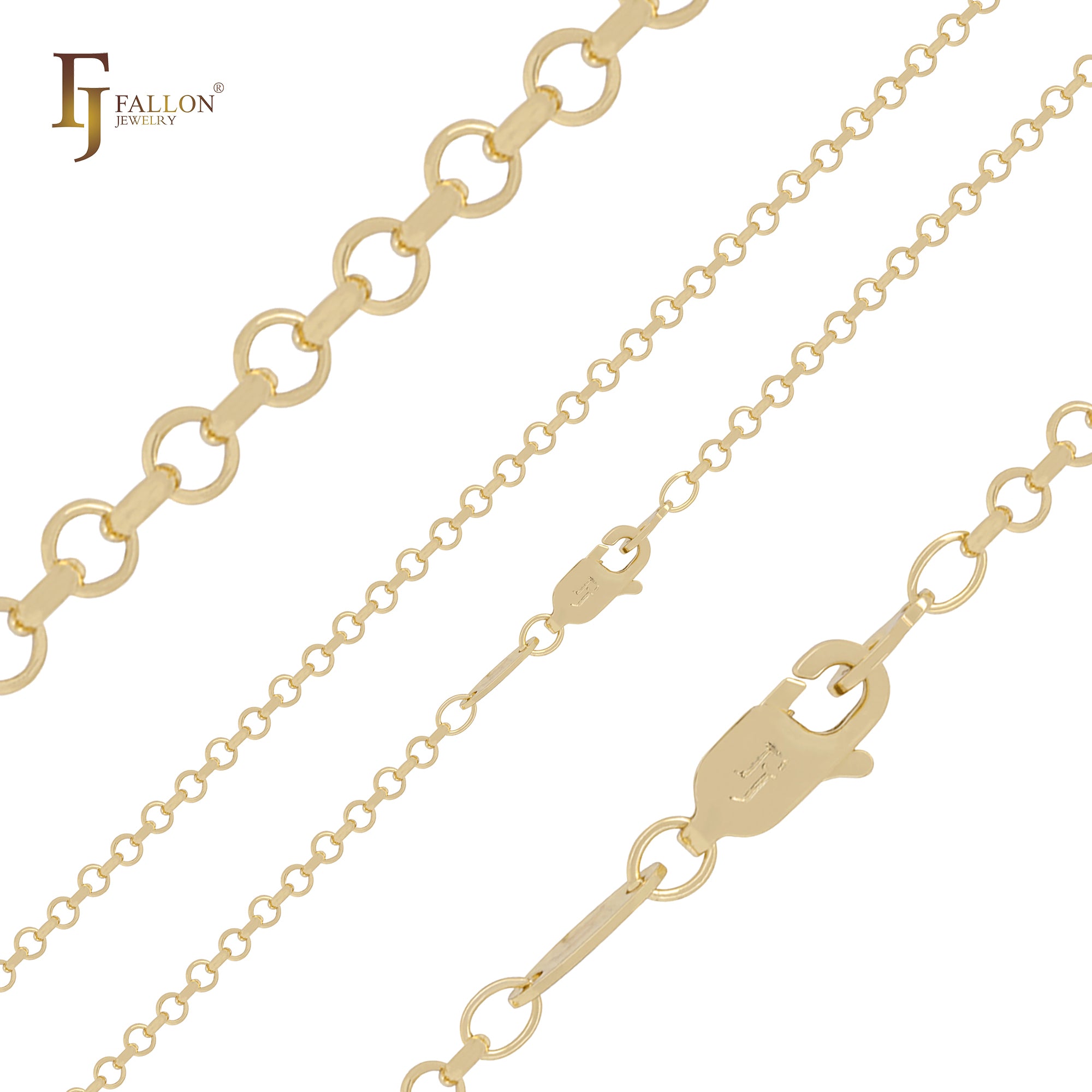 Ultra thin rolo ring link classic 14K Gold, Rose Gold, White Gold rolo chain