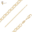 Disc hollow mixed buckle beads 14K Gold fancy link Bracelets