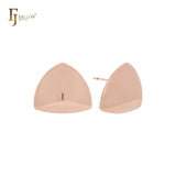 Triangular Rounded beads geometric 14K Gold, Rose Gold, White Gold Stud Earrings