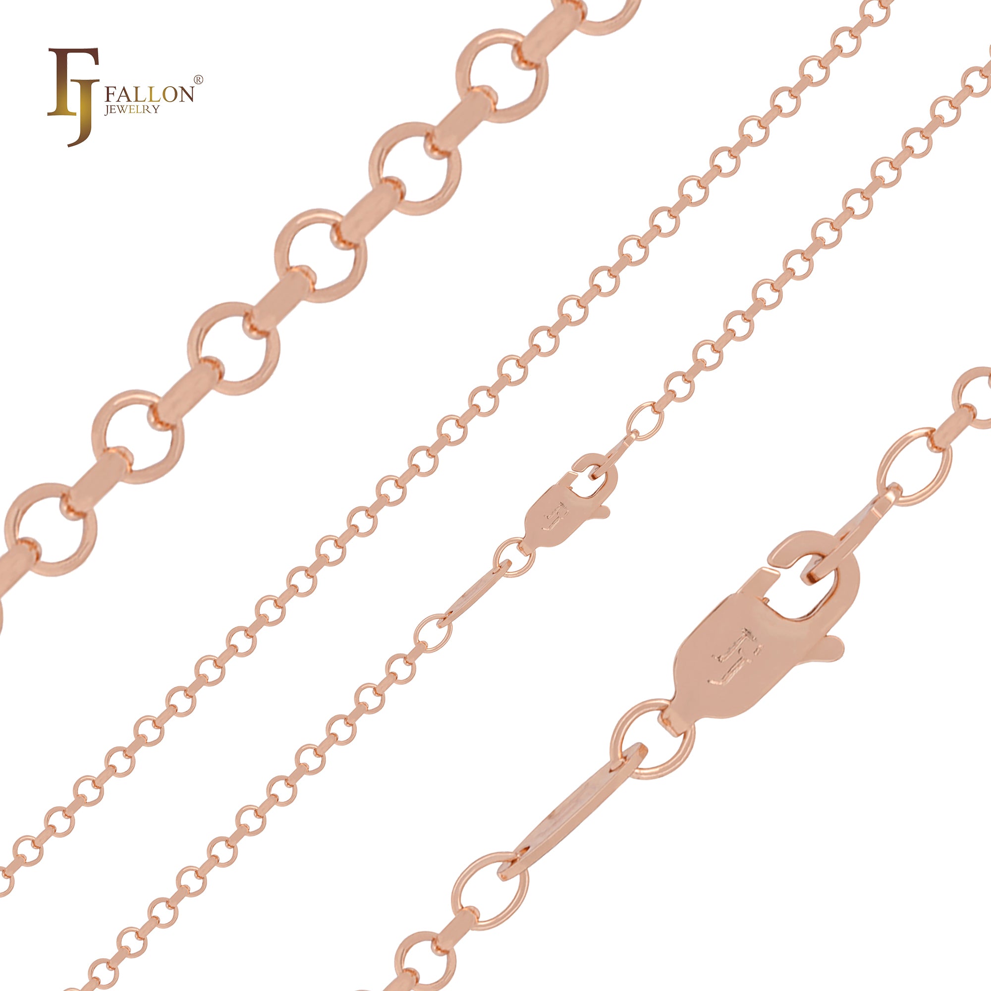 Ultra thin rolo ring link classic 14K Gold, Rose Gold, White Gold rolo chain