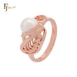 Filigree Pearl Rose Gold Clip-On Earrings