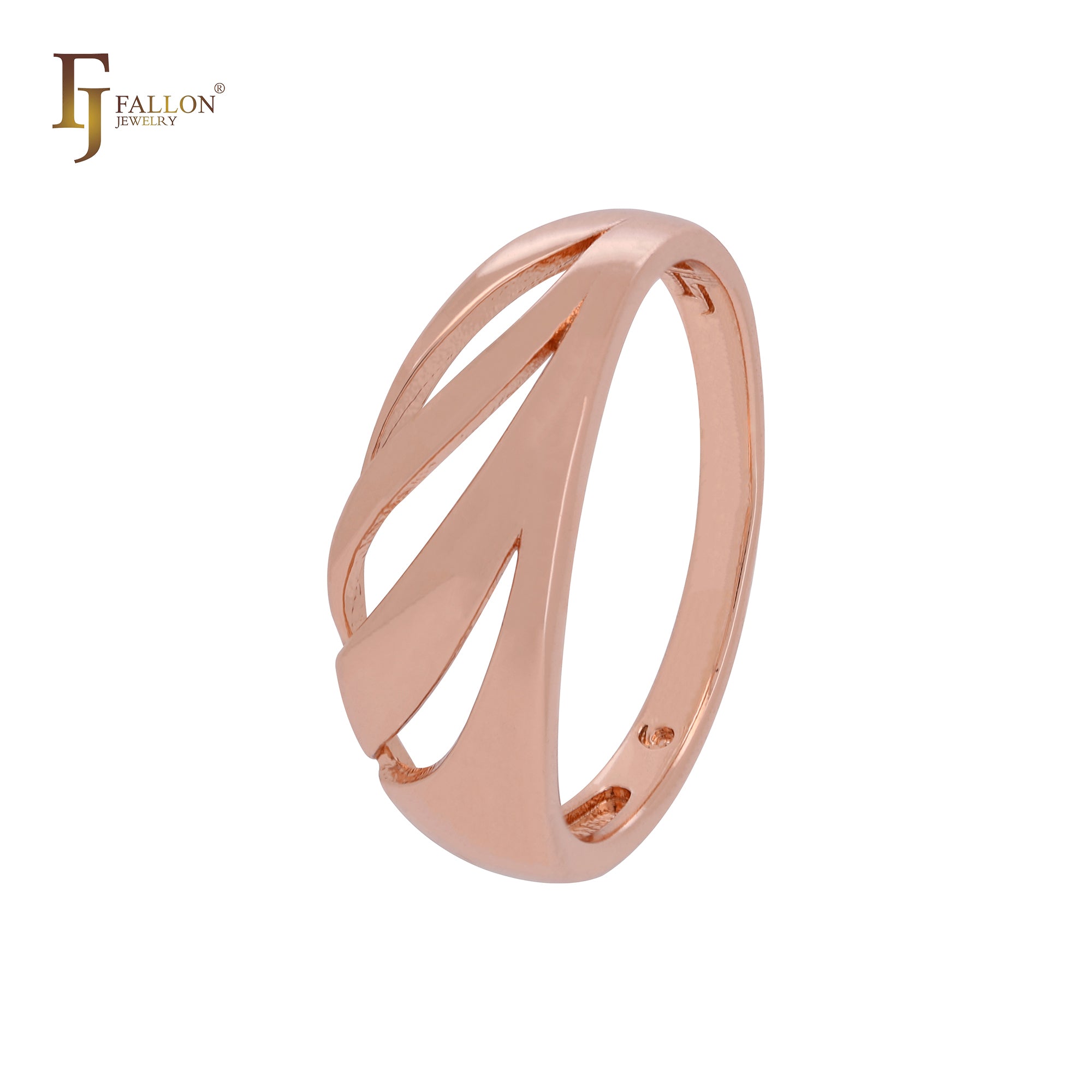 Big leave of rows Rose Gold Fashion Rings