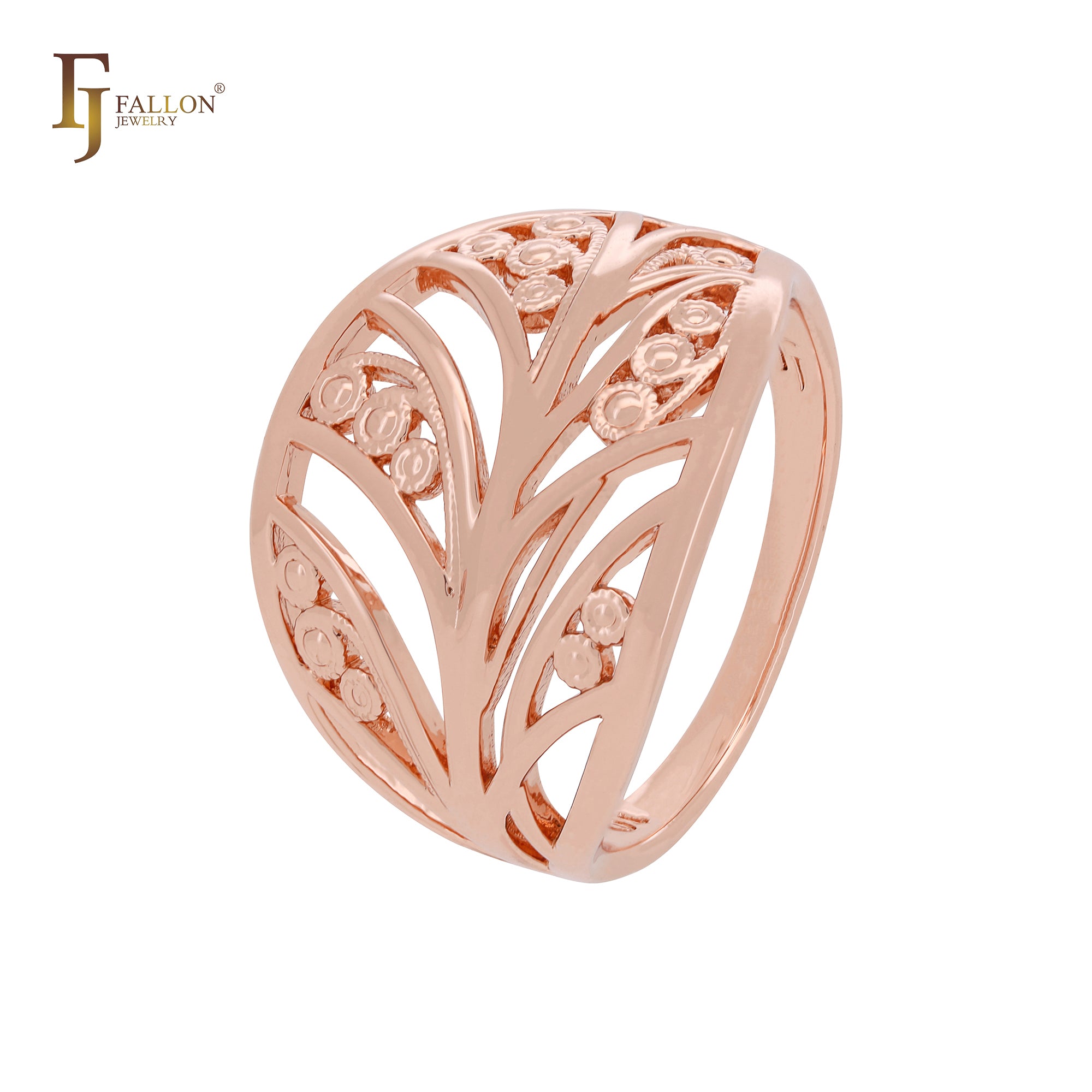 Filigree tree of life Rose Gold Fashion Rings