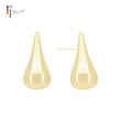 Pendulum Teardrop shaped  14K Gold, Rose Gold, White Gold Stud Earrings