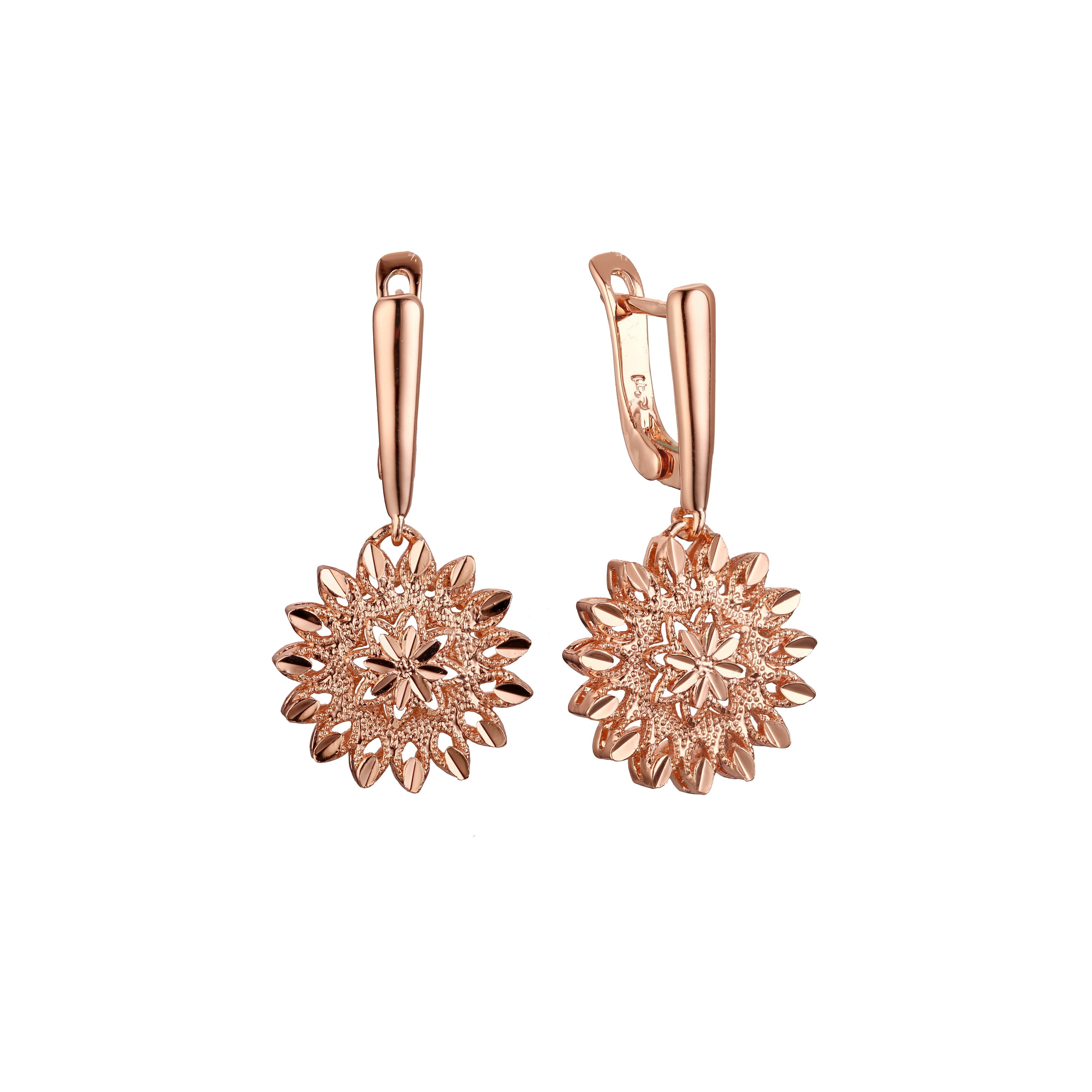 Pendientes de oro rosa