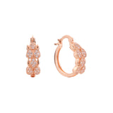 Hoop earrings in 14K Gold, Rose Gold plating colors