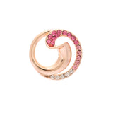 Colgante de oro rosa con pavé de CZ en racimo