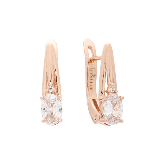 Rose Gold solitaire earrings