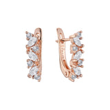 Cluster earrings in 14K Gold, Rose Gold plating colors