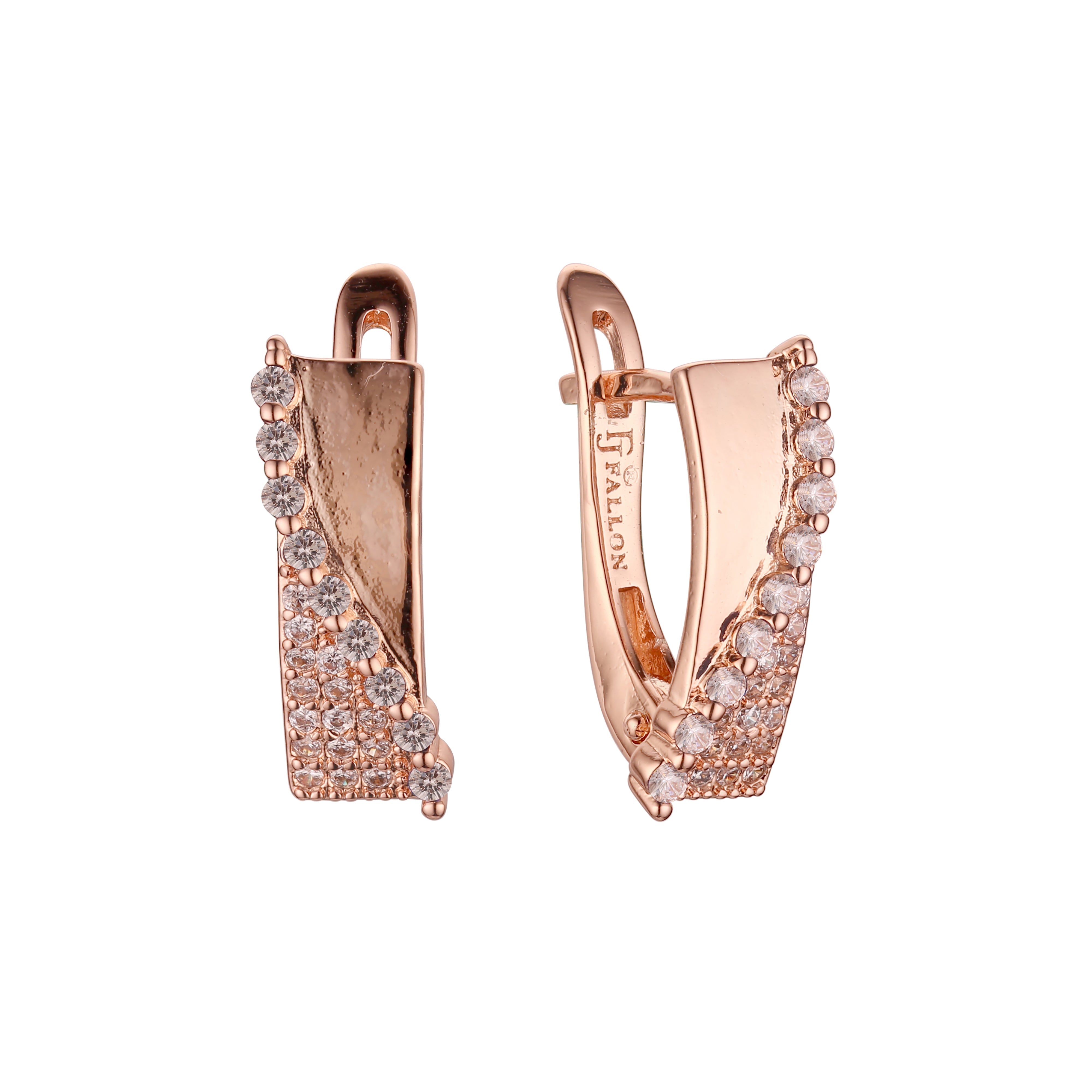 Earrings in Rose Gold, two tone plating colors