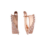 Earrings in Rose Gold, two tone plating colors