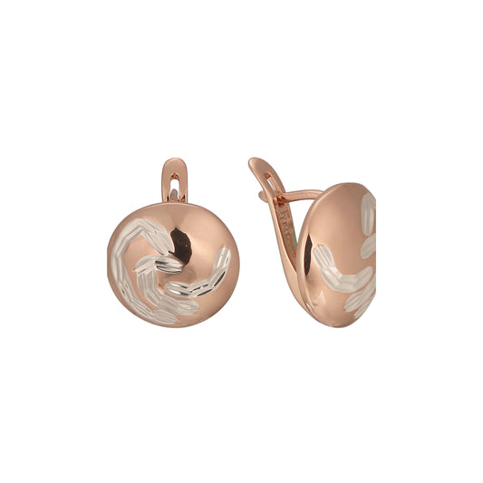 Rose Gold two tone earrings