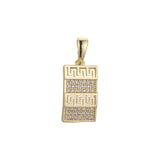 Greek key pendant in Rose Gold, 14K Gold plating colors