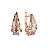 Earrings in White Gold, Rose Gold two tone plating colors